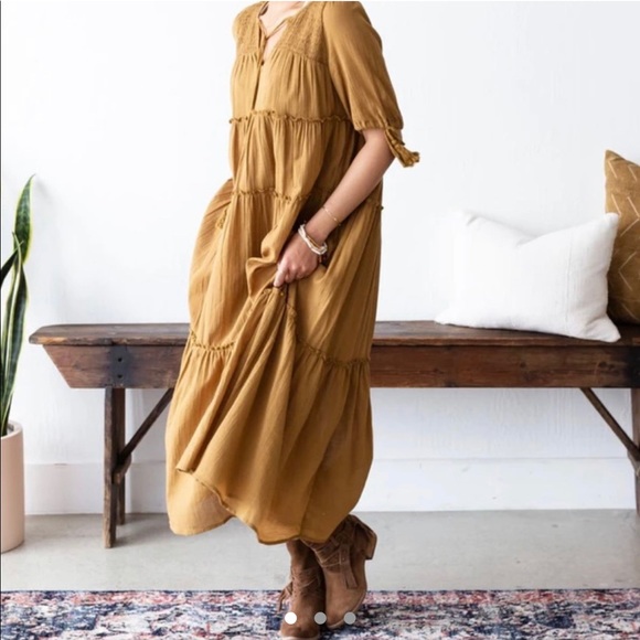 Three Bird Nest Dresses & Skirts - Boho Cotton Midi-Dress